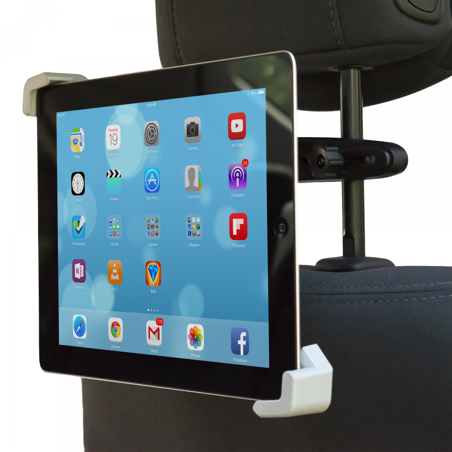 Shop4 - Tablet Hoofdsteunhouder Diagonale Klem